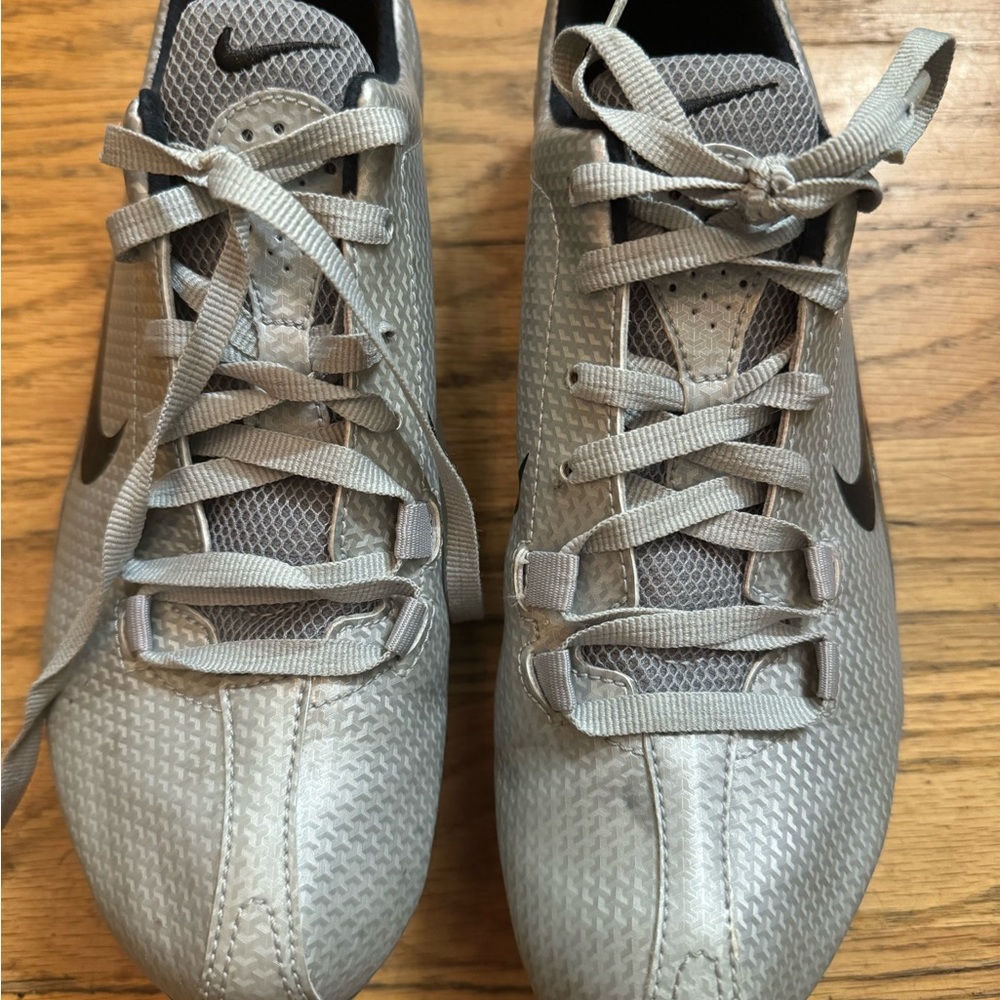 Nike Silver track and field shoes with cleats